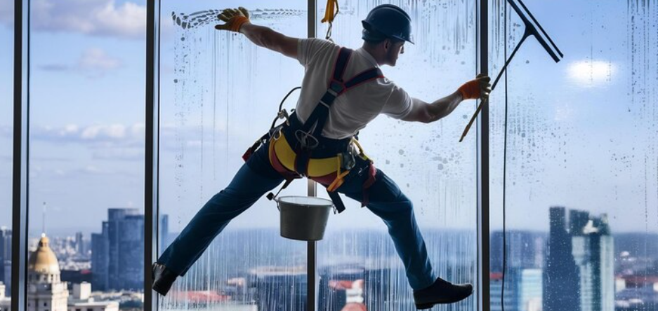 Wie ein Fensterputzer Ihre Fenster effizient und sicher reinigt